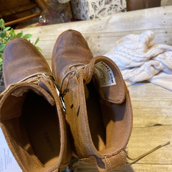 Sorel Toronto suede lace up wedge boots in Burnished Elk (tan) sz 6 - Picture 10 of 13